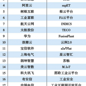 2021工业互联网解决方案提供商TOP2